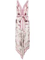 Marchesa Rosa Byrn Midikleid mit Blumen-Print