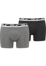 PUMA Boxershorts "MEN MULTI LOGO BOXER 2P", (2er Pack), mit elastischem Webbund