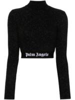 Palm Angels Pullover mit Logo-Streifen - Schwarz