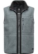 Ragwear Plüschweste "Noory Vest", Herren Basic ärmellose Teddy-Fleece Jacke