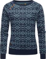 Ragwear Rundhalspullover "Darria Aztec", Leichter Damen Pullover mit coolem Print-Muster