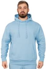 Reichstadt Trainingspullover Sport Herren Hoodie 23RS034 Baby Blue L mit Eleganten Details