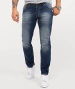 Rock Creek Regular-fit-Jeans Herren Jeans Stonewashed Blau RC-2343