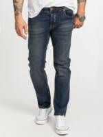 Rock Creek Regular-fit-Jeans Herren Jeans Stonewashed Dunkelblau RC-2400