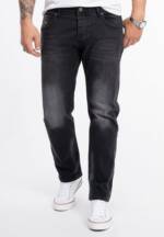 Rock Creek Straight-Jeans Herren Jeans Stonewashed Dunkelgrau RC-2280