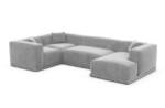 Sofa Dreams Wohnlandschaft Stoff Sofa Polstersofa Stoffcouch Stoffsofa Merida U Form Couch, Loungesofa