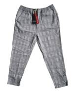 Teddy Smith Leinenhose PYWAN JOG (Grau Karierte Hose L30, Linen Stretch)