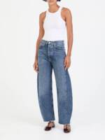 Wide-Leg Jeans 'Luna Pieced Jean' Mittelblau