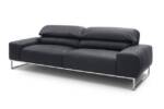 daslagerhaus living Big-Sofa 2-Sitzer Samara Leder schwarz