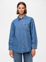 pieces Jeansbluse "PCMAISIE LS DENIM SHIRT NOOS BC"