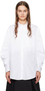 3.1 Phillip Lim White Gathered Shirt