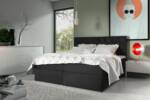 99rooms Tiziano Boxspringbett 200x200 cm Kunstleder SOFT Schwarz