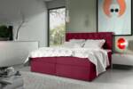 99rooms Tiziano Boxspringbett 200x200 cm Velours MONOLITH Bordeaux