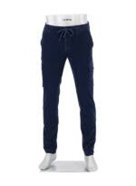 Alberto Herren Cargohose blau Cord Slim Fit