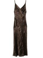 Alexander McQueen Camisole-Kleid mit Leoparden-Jacquard - Braun