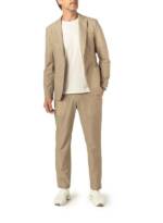 BOSS Black Herren Anzug beige Mesh meliert Slim Fit