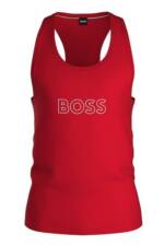 BOSS Tanktop Beach Shirt / Sportshirt (1-tlg) ohne Arm, mit Logo Print - reine Baumwolle