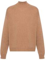 Balenciaga Gerippter Pullover mit Stehkragen - Nude