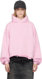 Balenciaga Pink Distressed Hoodie