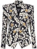 Balmain Blazer mit Print - Schwarz