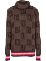 Balmain Pullover mit Monogramm - Braun