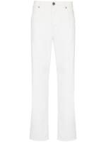 Balmain Straight-Leg-Jeans mit Logo-Stickerei - Weiß