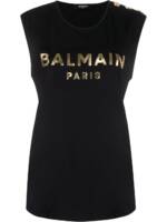 Balmain T-Shirt mit Logo-Print - Schwarz