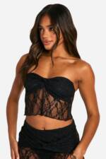 Bandeau-Top Aus Spitze - Black - 34, Black