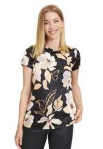 Betty Barclay Kurzarmbluse Betty Barclay Kurzarm-Bluse mit gekräuseltem Ausschnitt