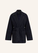 Boss Lederjacke Sampazo blau