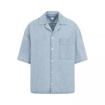 Bottega Veneta - Light Bleach Blue Cotton Chambray Shirt - Größe 46 - blau