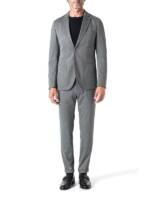 CG Herren Anzug grau Jersey meliert Slim Fit