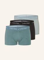 Calvin Klein 3er-Pack Boxershorts Cotton Stretch gruen