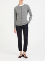 Cashmere-Strickjacke Grau