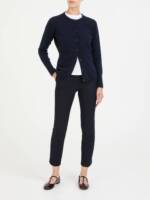 Cashmere-Strickjacke Marineblau