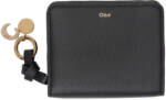 Chloé Black Alphabet Zip Compact Wallet