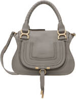 Chloé Taupe Medium Marcie Double Carry Bag