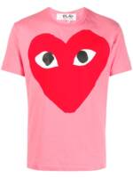 Comme Des Garçons Play T-Shirt mit Herz-Print - Rosa