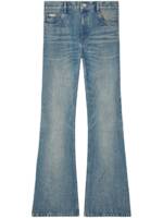 Courrèges Halbhohe Bootcut-Jeans - Blau