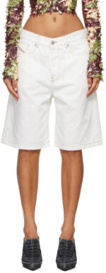 Diesel White De-Sire Denim Shorts