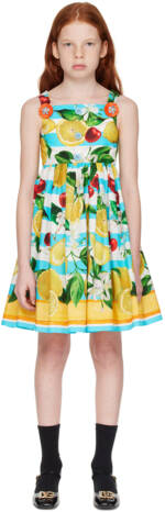 Dolce&Gabbana Kids Multicolor Pleated Dress