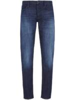 Emporio Armani Straight-Leg-Jeans mit Logo-Patch - Blau