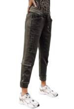 Freeman T. Porter Cargohose Cargo Pant Celine Dobby Rosin Elastikbund mit Tunnelzug