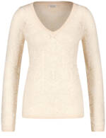 GERRY WEBER Damen Leichter Pullover in Ajourstrick Langarm Polyacryl, Beige, 36