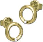 GoldDream Paar Ohrstecker GoldDream Damen Ohrringe Ring Zirkonia (Ohrstecker), Damen Ohrstecker (Ring) aus 333 Gelbgold - 8 Karat, Ø ca. 8mm