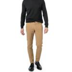 HILTL Herren Chino beige Baumwolle Slim Fit