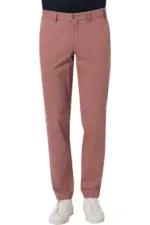 HILTL Herren Chino rot Baumwolle Slim Fit