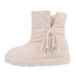 Ital-Design Damen Snowboots Freizeit Snowboots Flach Flache Stiefeletten in Beige