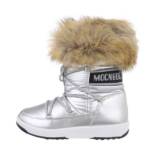 Ital-Design Damen Snowboots Freizeit Snowboots Flach Schnürstiefeletten in Silber