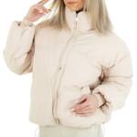 Ital-Design Winterjacke Damen Freizeit (87256381) Gefüttert Winterjacke in Beige